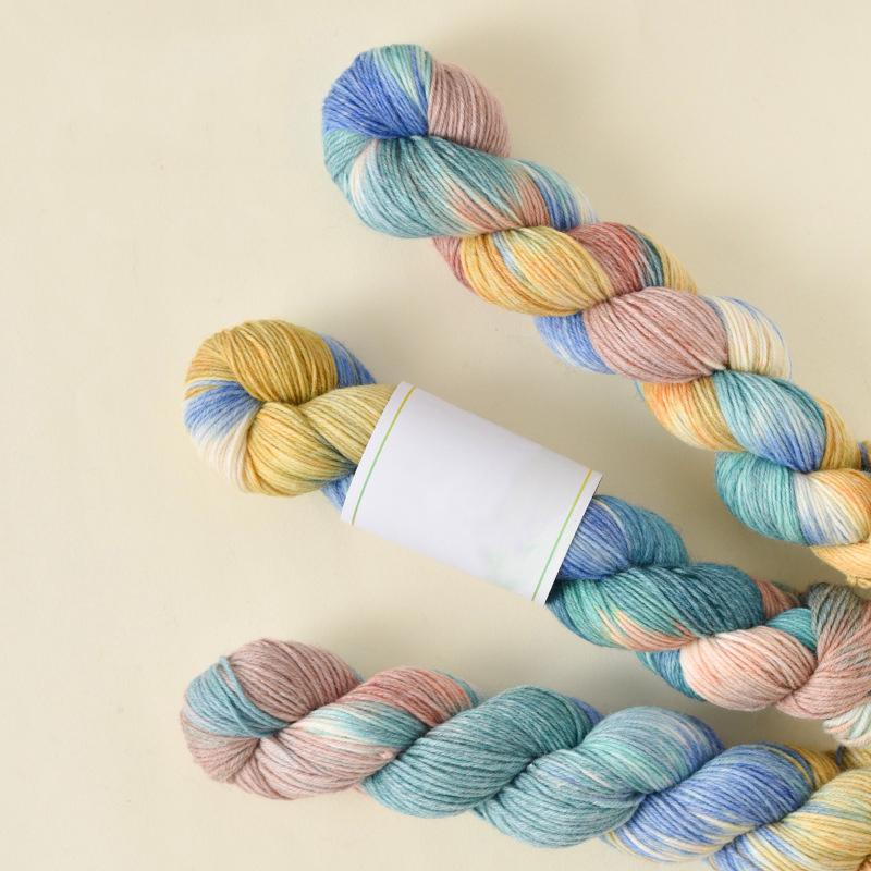 Набор меланжевой пряжи 100 г Artisan Чанки мотки шерсти ручной окраски