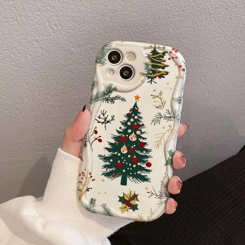 Чехол для телефона 'Рождественская елка' для iPhone 17 16 15 14 13 12 11 Pro Max XS XR 7 8 Plus SE2 16E 17Air Ударопрочный Мягкий чехол