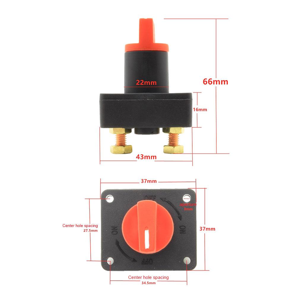 Universal Auto Car Battery Isolator Switch 12V 36V 24V Main Power Isolation Disconnector Cut Off Kill Switch For RV Boat 300A