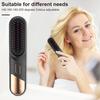 Hair Straightener Brush 4 Temperatures Fast Heating USB Rechargeable Cordless Negative Ions Hot Brush Electric Fluffy Curly Hair Styling Detangling