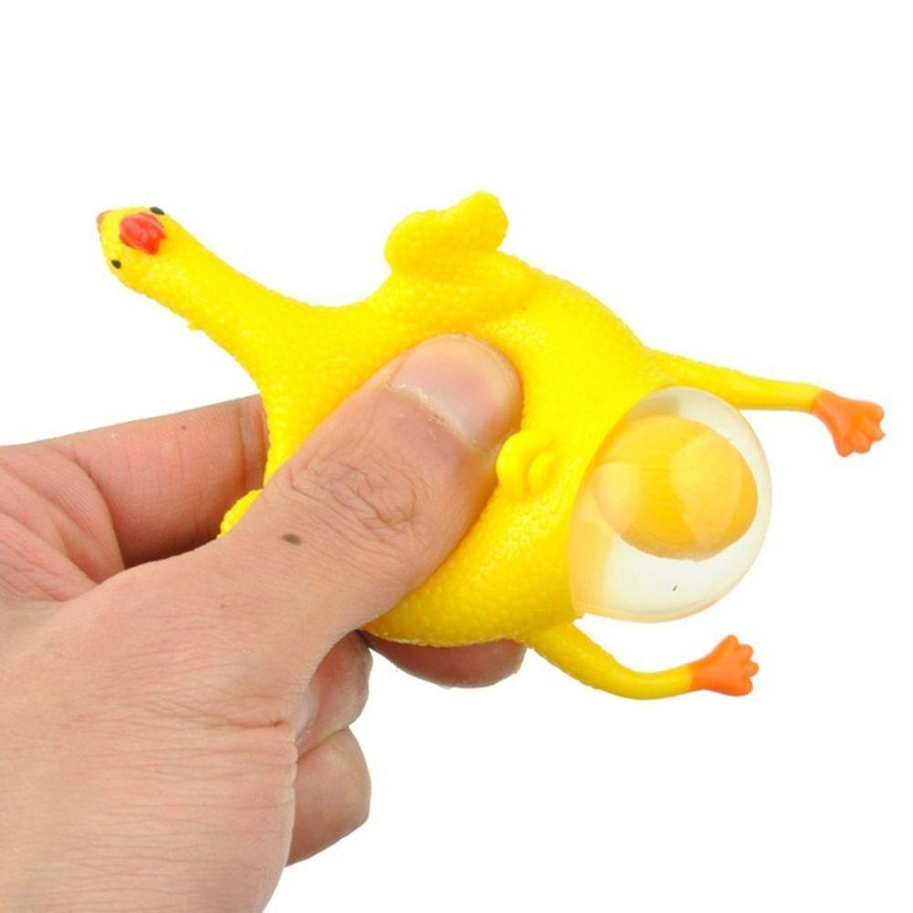 Squeeze Eggs Pranks Halloween Gift Tricky Hens Novelty Vent Toys Keychain Funny Chickens Lay Eggs