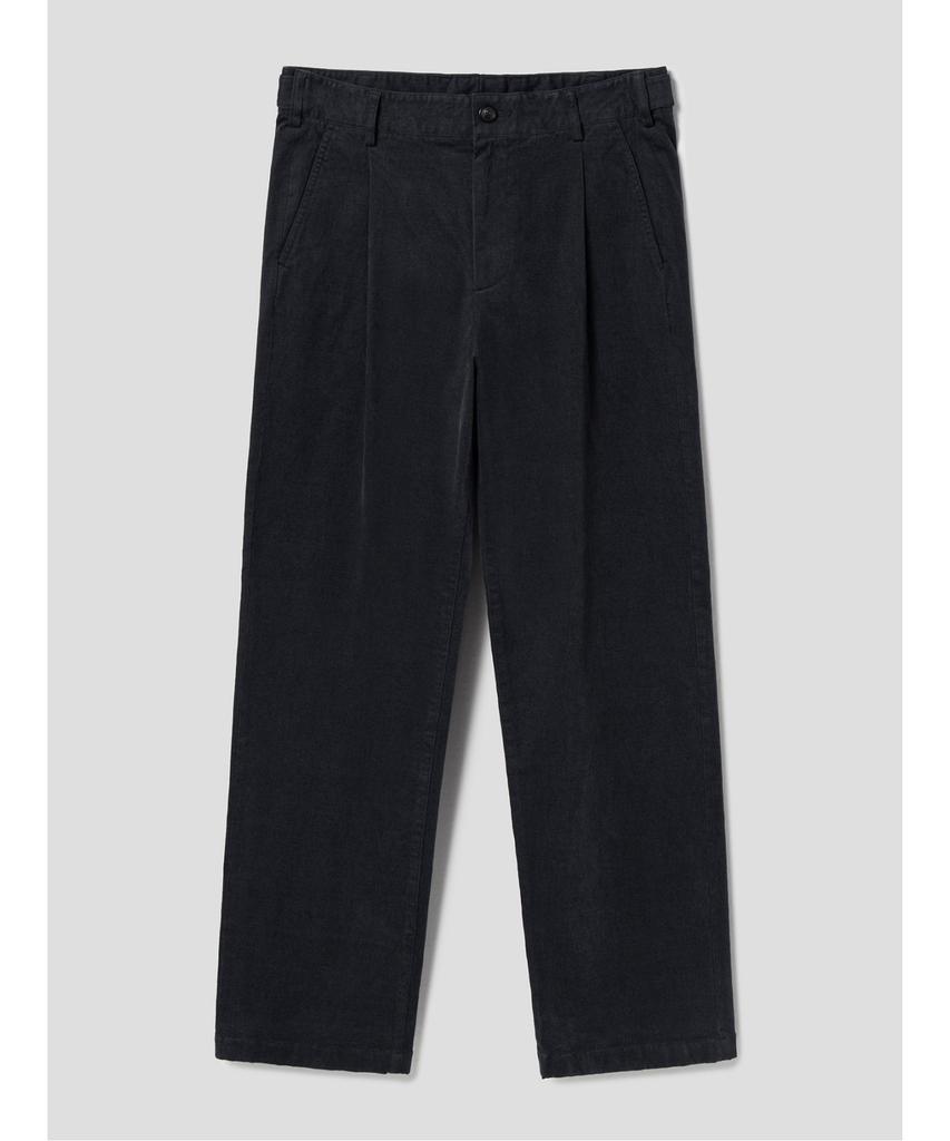 SHIFT.G Semi Wide Brushed Cotton Pants Ash