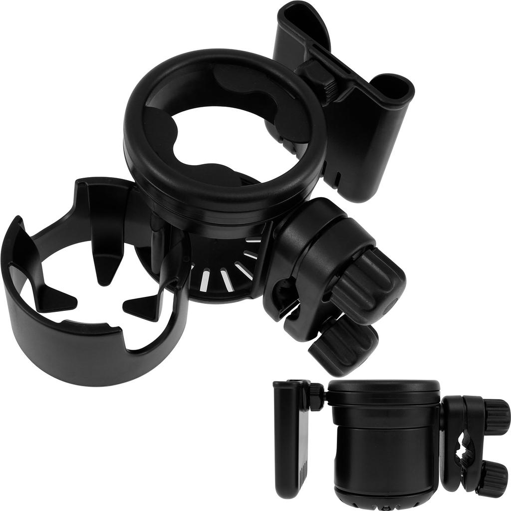 3 в 1 держатель для детской коляски, регулируемый поворот на 360°, держатель для бутылочек с телефоном и напитком, для универсальной коляски, аксессуаров для инвалидной коляски