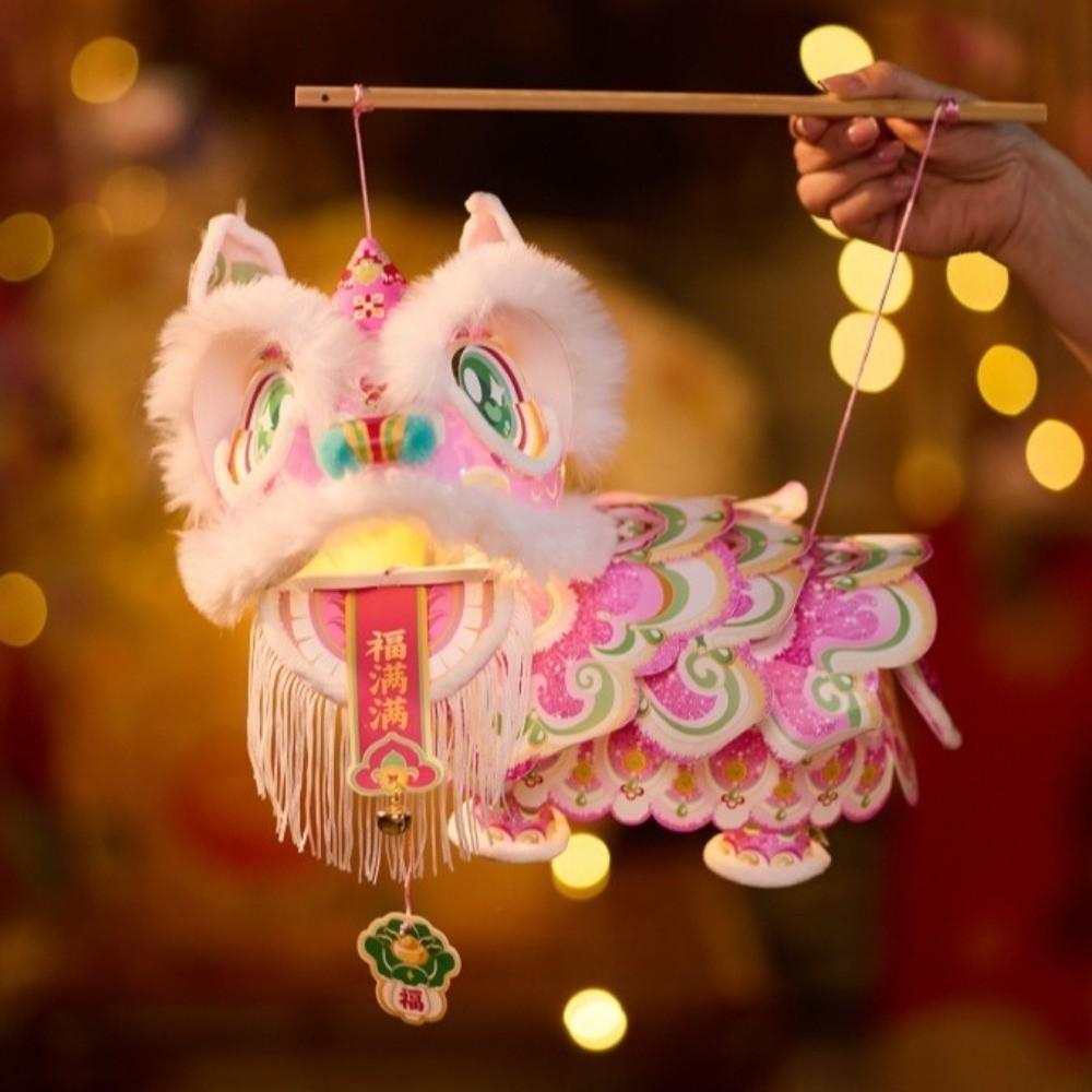 Ancient Lion Dance Lantern Waterproof Handmade Lantern New Year Lantern Birthday Celebration