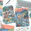 1 Scene Card 3 Sticker Sheets Layered Scene DIY Sticker Set Scrapbook Stickers  DIY Craft