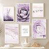 Purple Sea Beach Bird Reed Rose Cactus Wall Art Canvas Painting Posters And Prints Hotel Bar Wall Pictures for Living Room Decor
