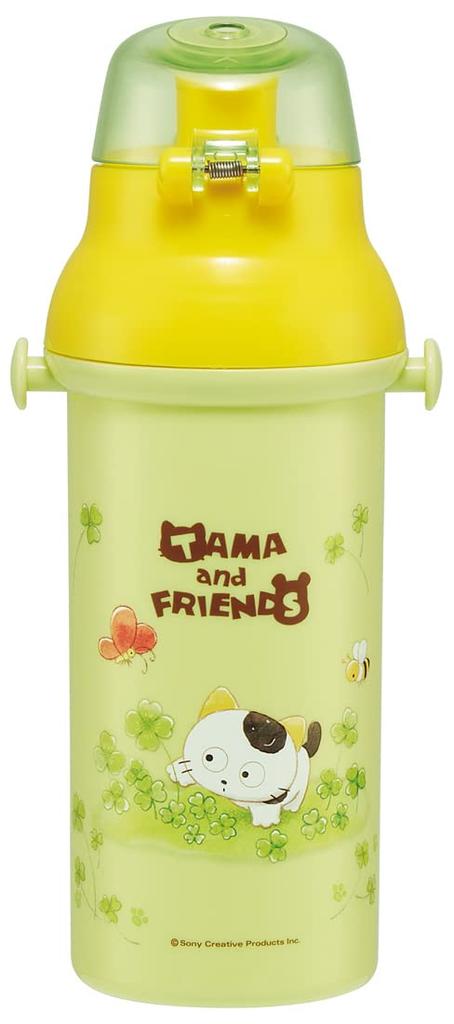 Пластиковая бутылка для воды Skater 480 мл, одно нажатие, антибактериальная, для детей, легкая, антибактериальная обработка, сделано в Японии, линзы Tama PSB5SANAG