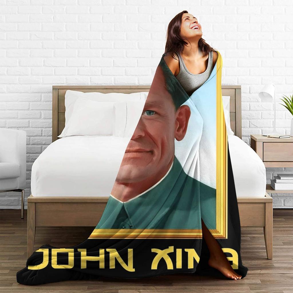 Bing Chilling John Xina Flannel Blanket Quality Soft Warm Singer Bedding Throws Spring Camping Couch Chair Print Bedspread