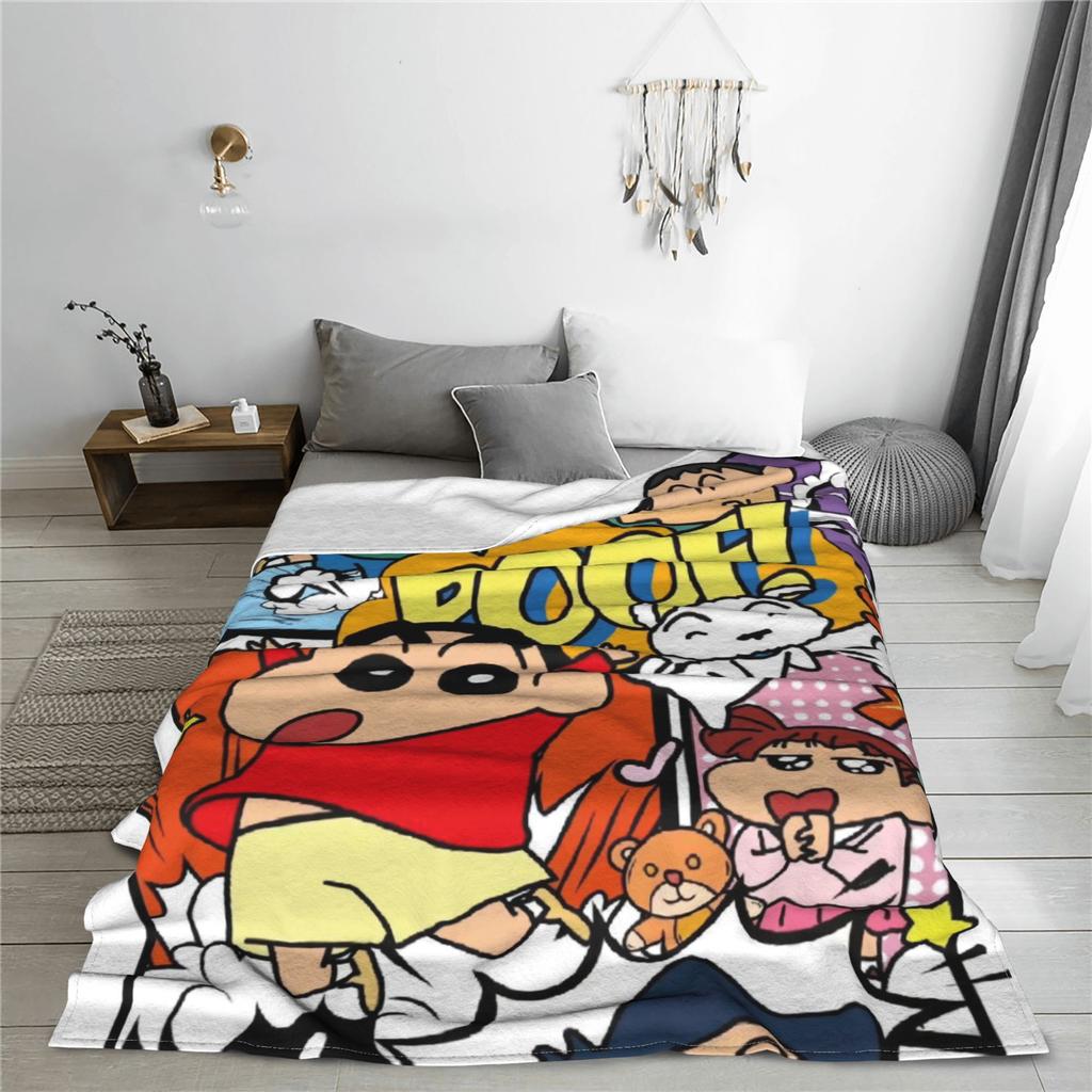 Крейон Шин-чан Японский Мультфильм Одеяло Качество Теплое Мягкое Плед Зима Студенты Диван Кресло Диван Новинка Покрывало