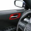 4P Car Inner Door Handle Bowl Cover Trim For Dodge Charger 11-23 Accessories Red