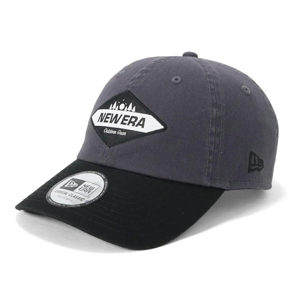 New Era Outdoor Casual Dark Free CC Diamond DGRA NER36O9712 Cap, Classic, Two-Tone Cotton, Graphite/Black, Size, Logo, BLK, 14392159,