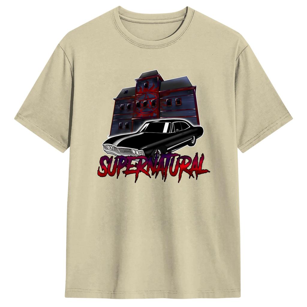 SupernaturAl Impala  TShirt Summer  Cotton T Shirts For Male Hip Hop Pattern Tshirt Short Sleeve Classic Tees