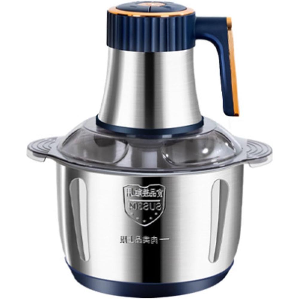 Электрическая мясорубка, кухонный комбайн, измельчитель мяса из нержавеющей стали, овощерезка емкостью 5 л, подходит для измельчения продуктов