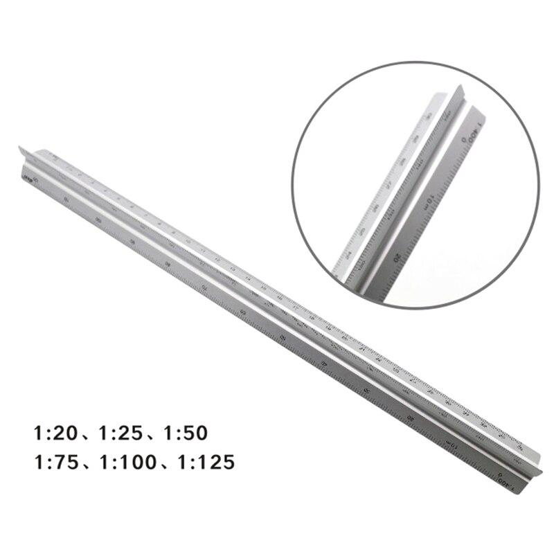 Метрическая треугольная линейка для рисования. 30 см