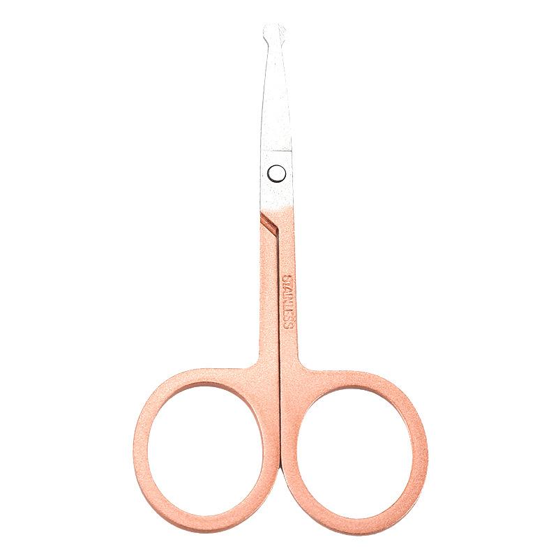 Унисекс, черные ножницы для волос с круглой головкой из нержавеющей стали, безопасные для носа