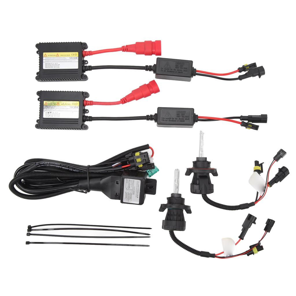 Комплект ксеноновых ламп HID DC12V 55 Вт Высокая яркость Долгий срок службы Мягкий свет Энергосбережение Для разъема H13 Автомобильные фары 6000K