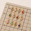 Titanium Steel Love Twelve Birthstone Diy Pendant Pendant Letter Name Family Gift Peach Heart Accessories Pendant