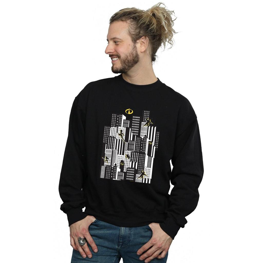Disney Mens The Incredibles Skyline Sweatshirt