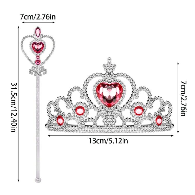 2 шт. Костюм принцессы Игрушка Аксессуары для переодевания принцессы с короной принцессы Волшебная палочка для Хэллоуина Вечеринки по случаю дня рождения