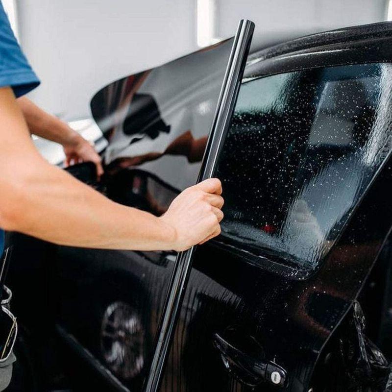 VLT 1%-50% Black Car Window Tint Film Glass Sticker Windshield Sun Shade Window Tinting Solar UV Protection Foils Sticker Films