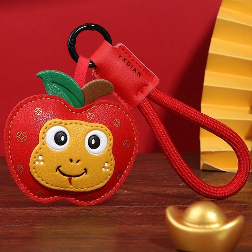 Hanging New Year Keychain Leather Spring Festival Pendant Cartoon Snake Pendant Men