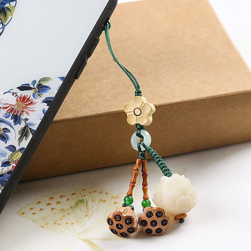 Креативный брелок для телефона Lucky Bodhi Flower в китайском стиле, брелок для ключей от машины Bodhi, изысканное украшение для телефона