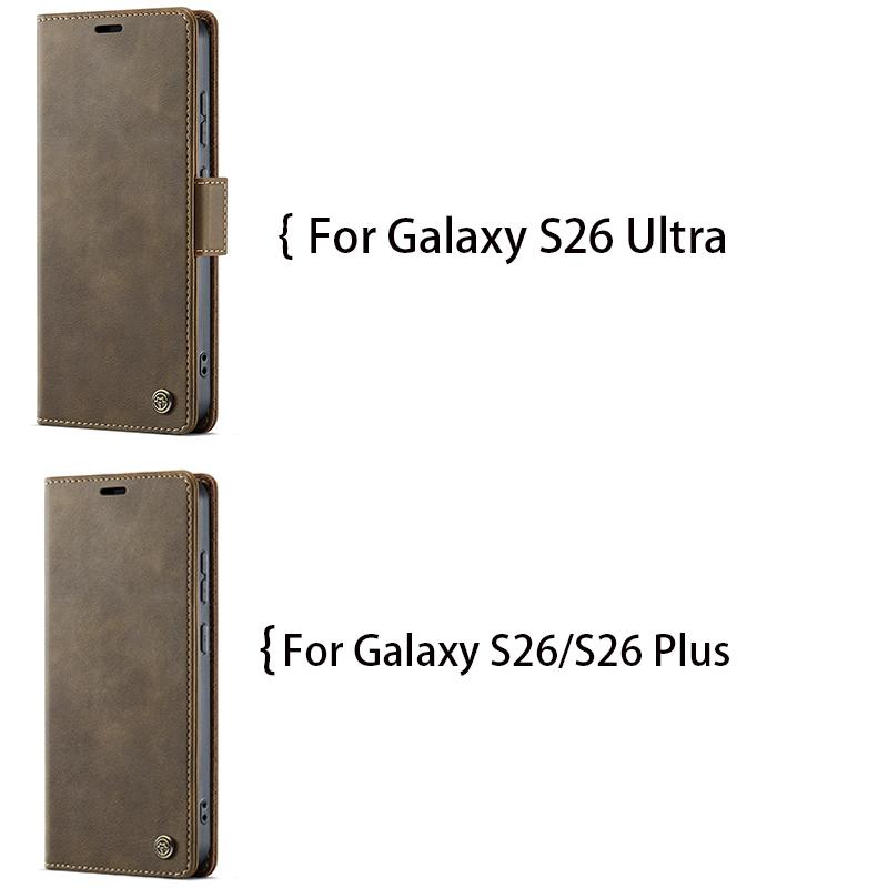 CaseMe Ретро Магнитный Кошелек из PU Кожи Чехол для Телефона Для Samsung Galaxy S26/S26 Plus/S26 Ultra Ударопрочный Держатель для Карт Карманный Чехол