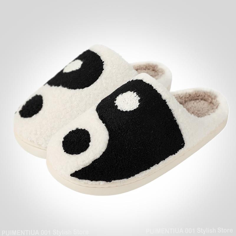 Тапочки-тыквы на Хэллоуин, мужские, плоские, мягкие, теплые, плюшевые, уютные, женские, для дома, пушистые, женская домашняя обувь, модный подарок, горячий