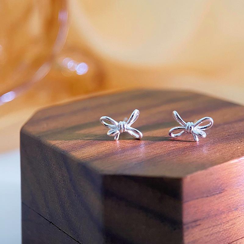 Милые серьги-бантики для женщин с линейным дизайном Sense Fashion Girl Heart Новые серьги