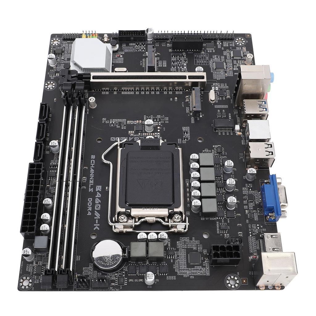 Computer Motherboard B460M K DDR4 LGA1200 Slot PCI E3.0 VGA High Definition Multimedia Interface M.2 NVM Computer