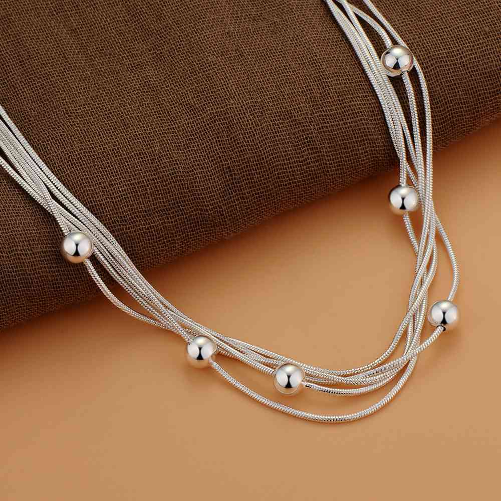 925 Sterling Silver Necklace Pendan five Snake Chain For Women Exquisite Student Girlfriend Jewelry Accessories Wedding GiftGood product