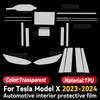 For TESLA Model X 2023 2024 Car Interior Center Console Screen Protective Film Anti-scratch Repair Sticker Accessories