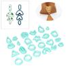 24pcs Green Clay Earring Cutters Various Shapes Boho Clay Cutters  Earrings Making