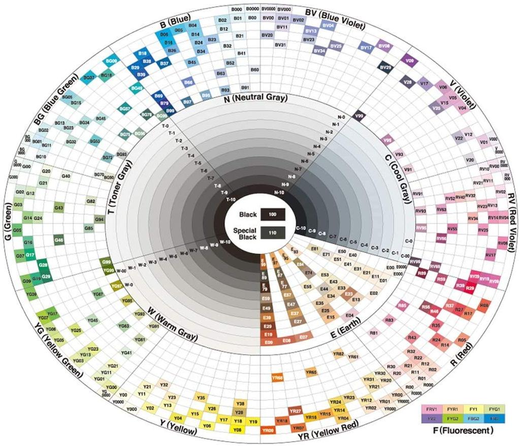 Too Copic набор 12 цветов TG набор
