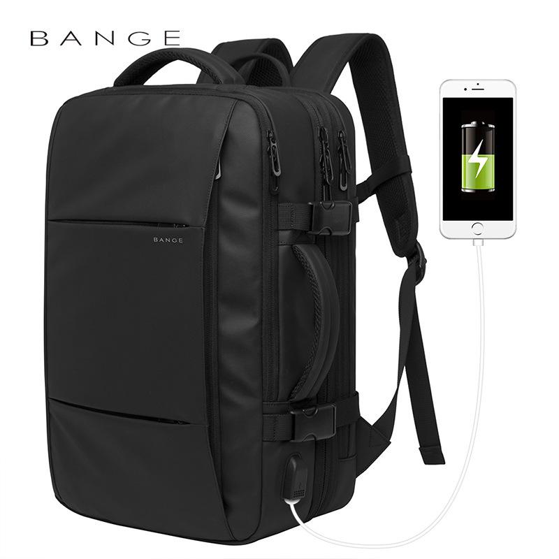 BANGE Men's High-Capacity Business & Travel Laptop Backpack