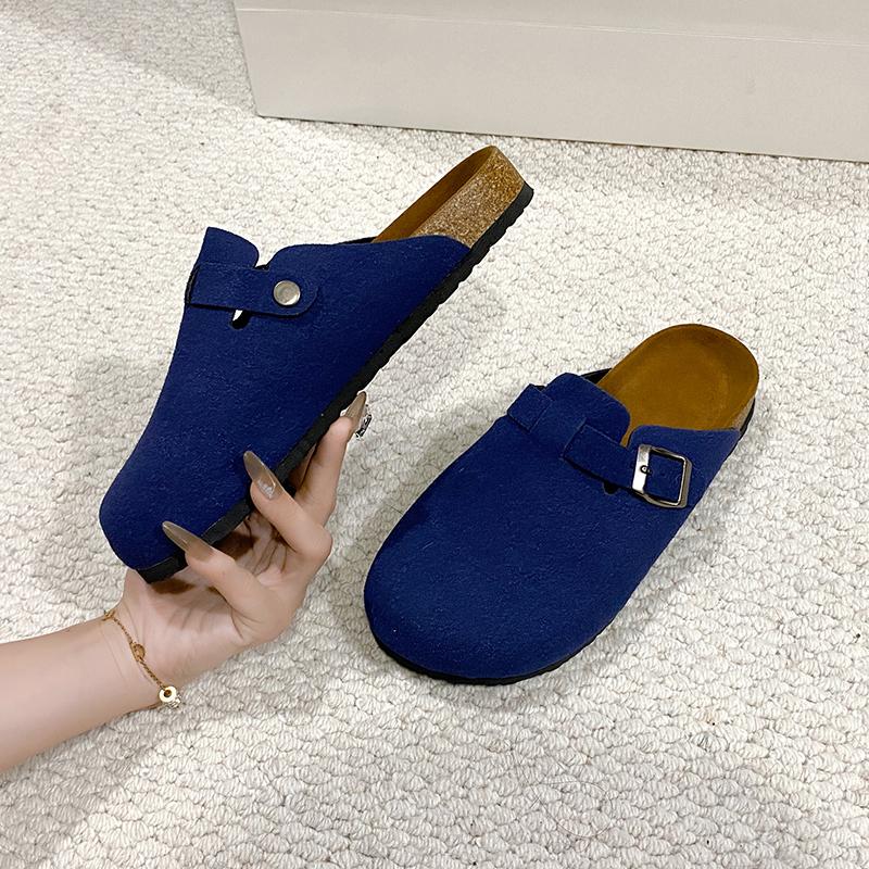 Fashion New Women Clogs Women Fashion Cork Suede Mules Slipper Classic Cork Antislip Outdoor Slippers with Arch Support Zapatos Mujer