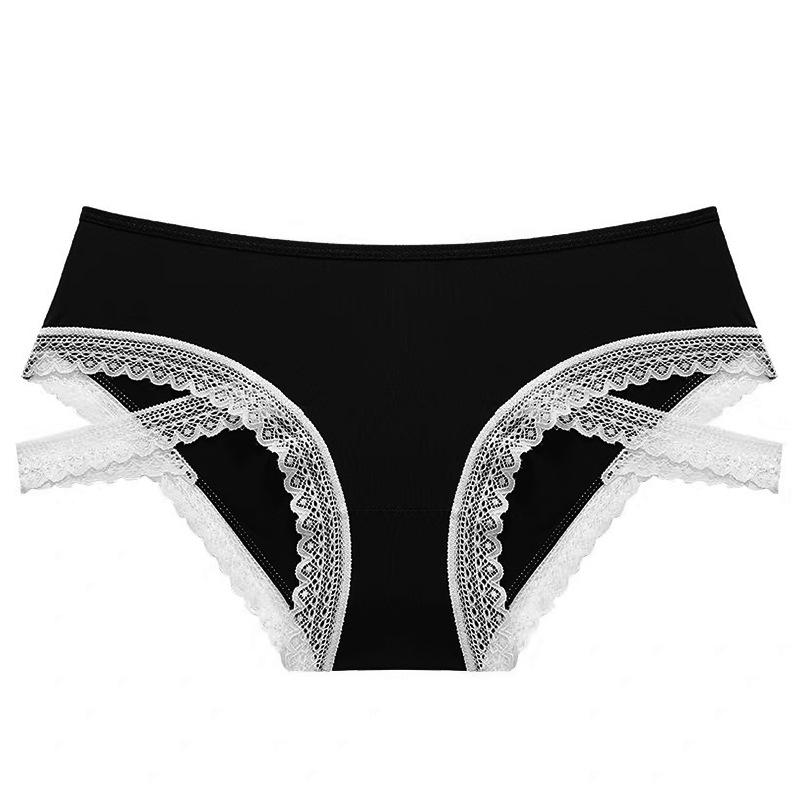 Design Inspired Underwear for Women Lace Side Straps Seamless Lingerie Ice Silk Cool Personalized Lace Panties