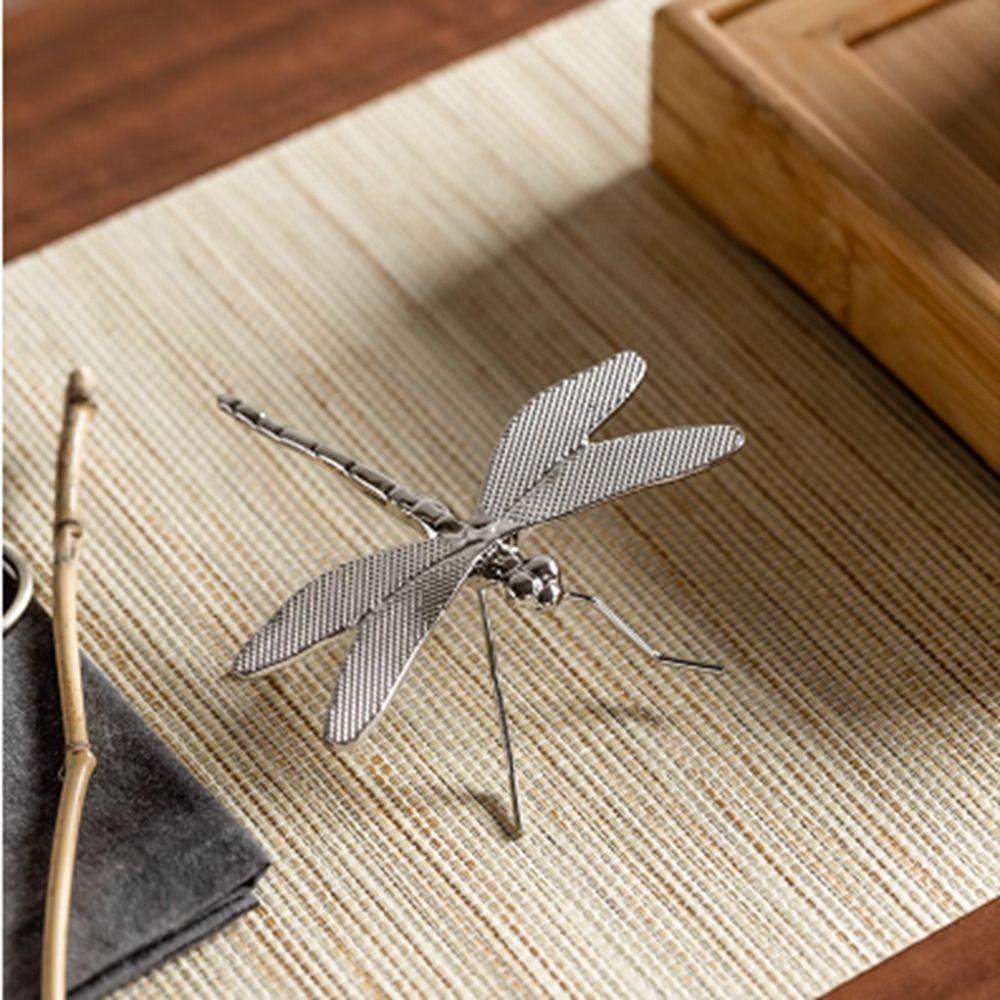 Dragonfly Dragonfly Ornament Metal Dragonfly Cup Cover Creative Pen Holder Tea Table