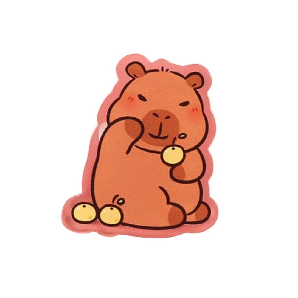 Милая акриловая булавка в виде капибары, нагрудный знак, значок капибары, изысканная брошь в виде капибары, унисекс