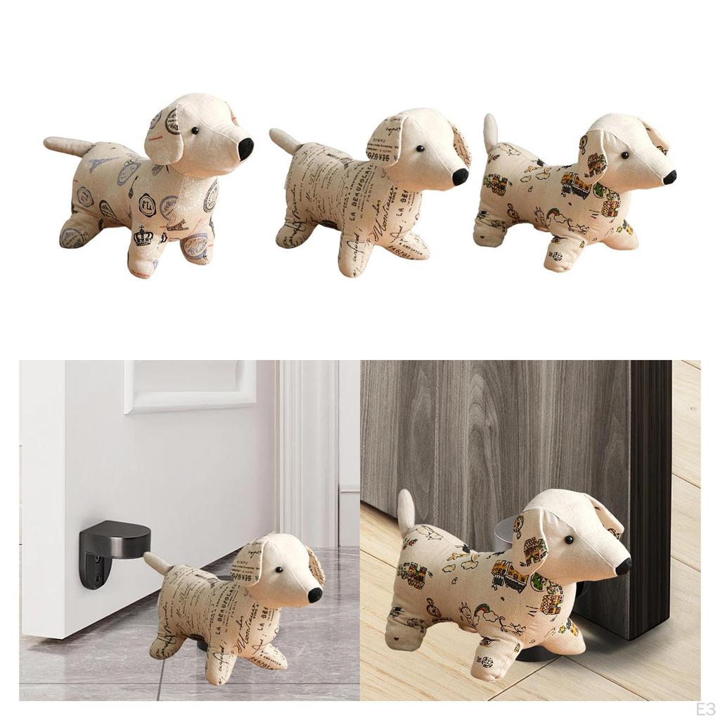 Dog Weighted Doorstop Stuffed Animal Sculpture Animals Décor, Floor Door Stop for