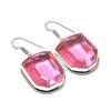 Натуральный розовый кунцит драгоценный камень 925 стерлинговое серебро ювелирное изделие серьга 1.77" AEE-11218