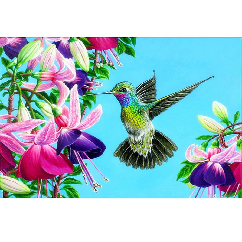Rhinestones Embroidery Rubik's Cube Humming Bird 5D Diamond Painting Diamond Embroidery Gift Diamond