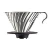 HARIO V60 Металлическая чашка для посудомоечной машины Сделано в Капельник, Безопасная, Серебристая, Вместимость 1-4, Япония, VDMR-02-HSV