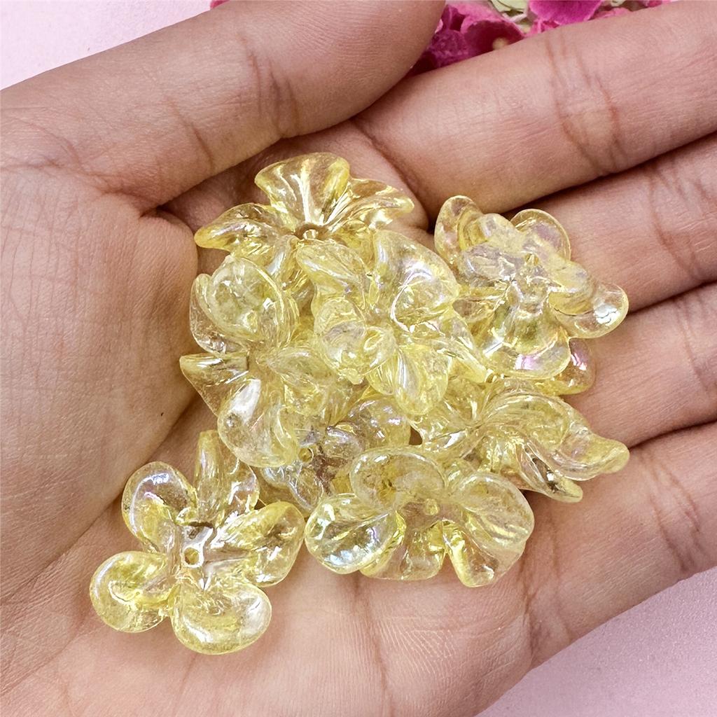 Акриловые 50 шт. 22,5*23,5 мм аксессуары ручной работы DIY цепочка для мобильного телефона с цветочными бусинами чехол для телефона аксессуары для волос материал ручной работы