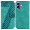For iPhone 17 Stand Case 7-Shaped Pattern Imprint Leather Phone Cover with Strap