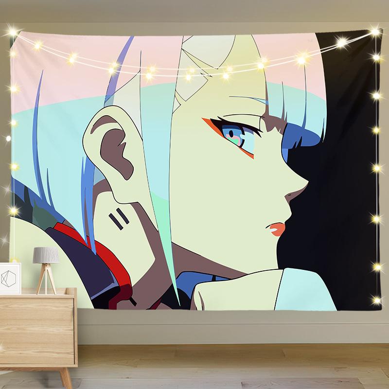 Короткая плюшевая подвесная ткань аниме фоновая ткань спальня общежитие украшение картина гостиная настенная ткань подвесное одеяло