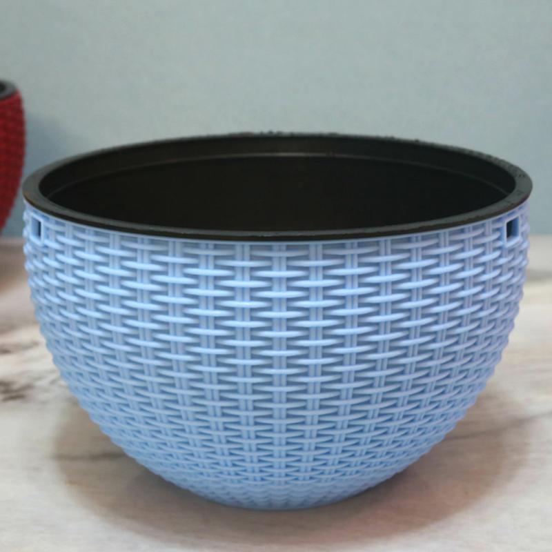 CANXING Подвесная корзина Imiatino Цветочный горшок с виноградной лозой Круглый садовый кашпо из смолы с треугольной цепью