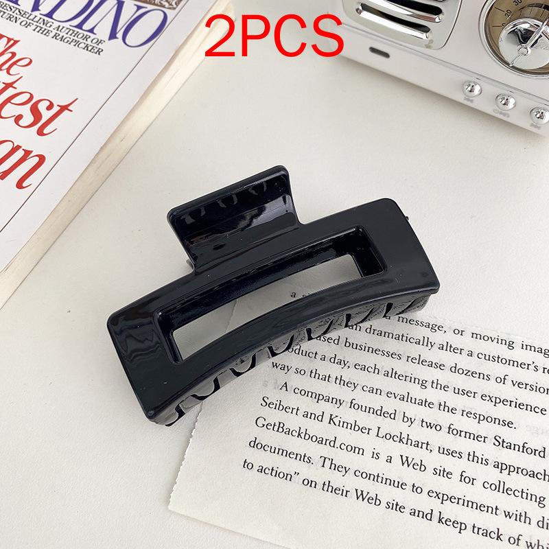 2 шт., комплект головных уборов премиум-класса, новые женские модные зажимы для волос, кофейные, черные, акриловые, большие заколки для волос, зажим для женщин, заколка, аксессуары для волос