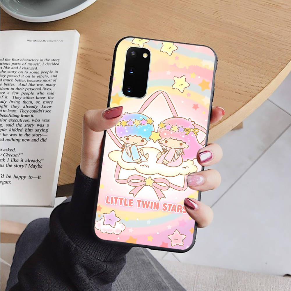 AH49 Little Twin Stars черный чехол для Samsung Note 20 Lite S24 Ultra S23 S22 A05 A06 A11 A71 A15 A16 A13 A24 A25 A33 A52 A53 M55 M35 Sofe Cover