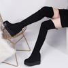 Comemore Fashion Hidden Heel Woman Long Over -The -Knee Boot Warm Plush Women 'S Winter Thigh High Boots For Women Platform Shoes